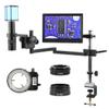 Lab Microscope Accessories 1080P Auto Focus I_MX307 Measure Video Microscope Camera 120X 180X 200XC Mount Lens Microscope Stand Set for PCB Soldering(B,180X) view 1