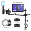 Lab Microscope Accessories 1080P Auto Focus I_MX307 Measure Video Microscope Camera 120X 180X 200XC Mount Lens Microscope Stand Set for PCB Soldering(B,180X) view 3