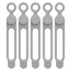 KAHEGIND 5Pcs Cord Ties Silicone Cable Wire Ties Buckle Design Reusable Soft Data Cord Wraps for Earphone Wire Charging Cable(Gray) view 1