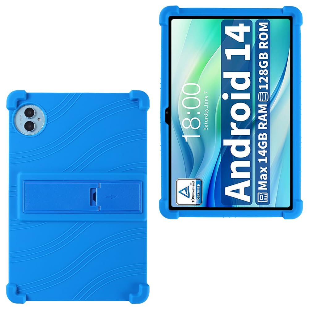 AKNICI Case for TECLAST P50 / TECLAST P50S Tablet 11 Inch, Soft Silicone Heavy Protective Cover with Adjustable Kickstand for TECLAST P50 / TECLAST P50S Tablet 11 Inch, Blue