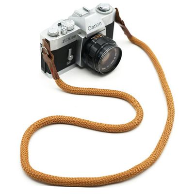 KONTONTY Stylish Leather Camera Rope Long Camera Sling Strap Halter Style for Dslr Compact Comfortable