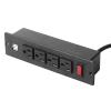 UYVHXA 4 Outlet Power Strip, Wall Mount Power Outlet Strip with 2 USB Overload Switch Under Desk Power Strip US Plug 125V view 3