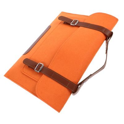 Bag for 14 Inch Laptops Simple Felt Case Handbag Style Sturdy Protective Case Brown