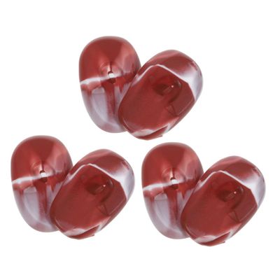 Silicone Hair Dye Ear Covers Leak Proof 3 Pairs Waterproof Red