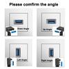MISYNLON Short USB Extension Cable 0.3M/1Ft, Right Angle USB 3.0 A Male to Female Extender Cord Support Charging Data Transfer, 90 Degree USB Cable, for Laptop USB Flash Drive (2PCS/Left) view 2