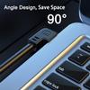 MISYNLON Short USB Extension Cable 0.3M/1Ft, Right Angle USB 3.0 A Male to Female Extender Cord Support Charging Data Transfer, 90 Degree USB Cable, for Laptop USB Flash Drive (2PCS/Left) view 3