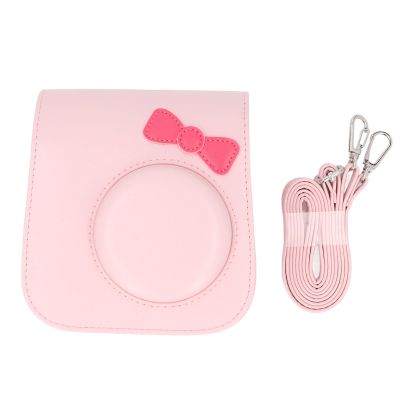 Acouto For Mini SE/7+ Camera Bag PU Leather Cute Protective Case with Adjustable Shoulder Straps, Ultra Fine Fiber Interior, Detachable Top Cover with Retro Style Camera Bag