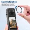 Acouto Action Camera Protective Lens Cover, 2PCS Lens Guard Cover for X4 Lens Protector Case Action Camera Accessories Protective Lens Cover Caps view 4