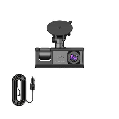 3 Channel Car DVR HD 1080P 3-Lens Inside Vehicle Dash CamThree Way Camera DVRs Recorder Video Registrator Dashcam Camcorder(2 Camera)