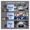 3 Channel Car DVR HD 1080P 3-Lens Inside Vehicle Dash CamThree Way Camera DVRs Recorder Video Registrator Dashcam Camcorder(2 Camera) view 4
