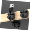 BRIGHTFUFU 10pcs Cable Organizer Clips Silicone Cord Holders for Desktop Management Multi Black Gray Orange to Keep Wires Tidy and Safe view 2