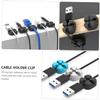 BRIGHTFUFU 10pcs Cable Organizer Clips Silicone Cord Holders for Desktop Management Multi Black Gray Orange to Keep Wires Tidy and Safe view 4