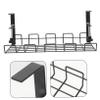 BRIGHTFUFU Cable Management Rack Under Desk Wire Organizer Extendable Socket Office Cord Organizer Black view 3