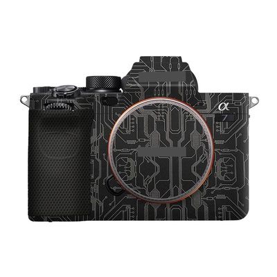 Anti-Scratch Camera Cover Skin Sticker for Sony Alpha 7 IV/A7M4/A7IV Camera Protector Film Skin (Circuit Titanium)