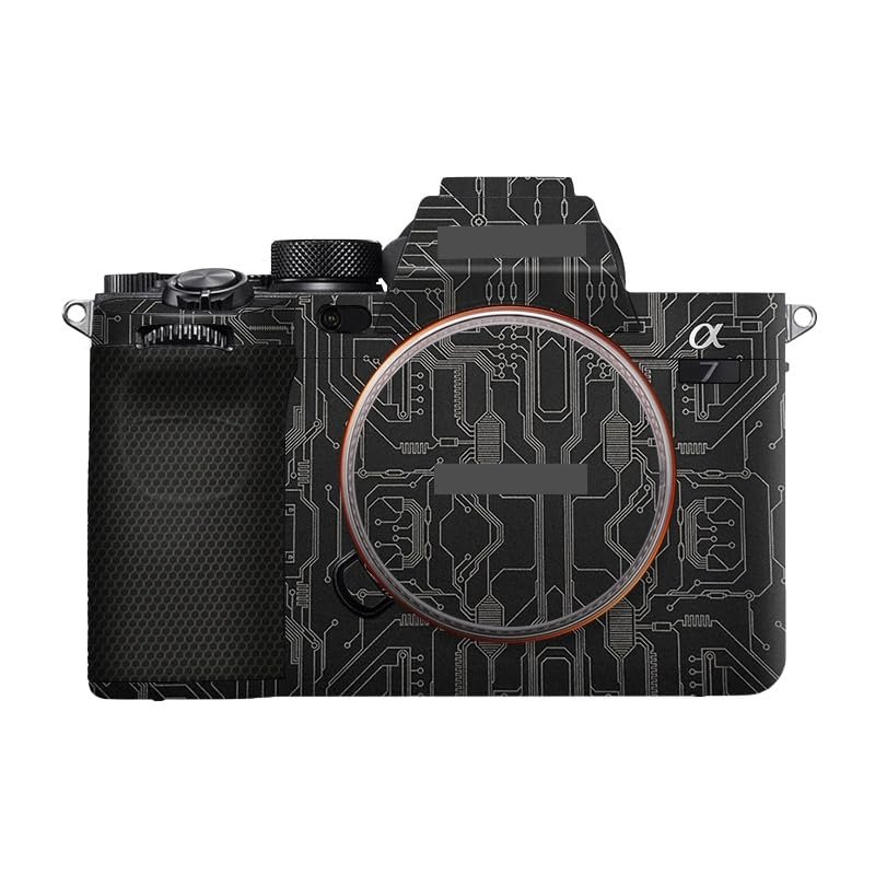 Anti-Scratch Camera Cover Skin Sticker for Sony Alpha 7 IV/A7M4/A7IV Camera Protector Film Skin (Circuit Titanium)