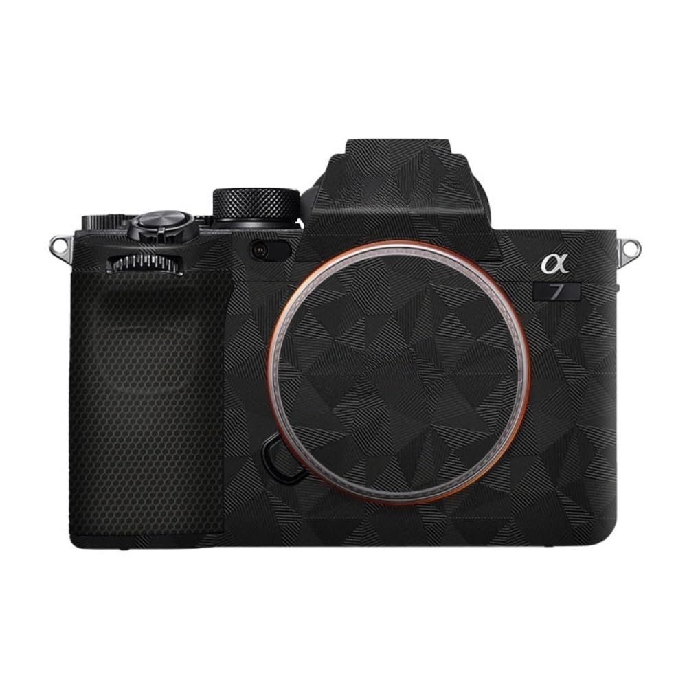 Anti-Scratch Camera Cover Skin Sticker for Sony Alpha 7 IV/A7M4/A7IV Camera Protector Film Skin (Triangle Black)