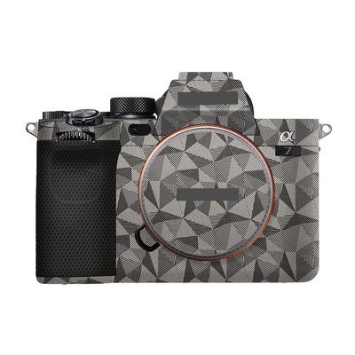 Anti-Scratch Camera Cover Skin Sticker for Sony Alpha 7 IV/A7M4/A7IV Camera Protector Film Skin (Triangle Titanium)