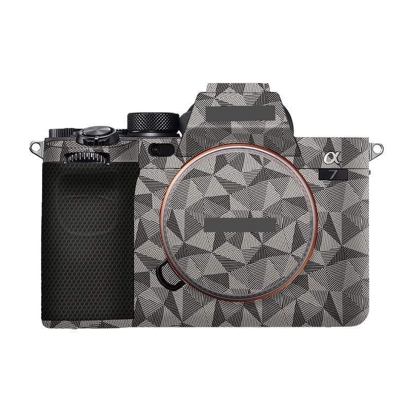 Anti-Scratch Camera Cover Skin Sticker for Sony Alpha 7 IV/A7M4/A7IV Camera Protector Film Skin (Triangle Titanium)