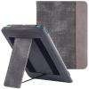 BOZHUORUI Stand Case for Kindle Paperwhite 12th Generation & Kindle Colorsoft Signature Edition eReader (7",2024) - PU Leather Sleeve Cover with Hand Strap/Auto Sleep/Wake (Denim Gray) view 1