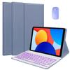 EHLCYS Keyboard Case for Xiaomi Redmi Pad SE 8.7 Inch 2024, Magnetic Detachable Wireless Bluetooth 7 Colors Backlit Keyboard, Ultra-Thin Lightweight Stand Case with Mouse,Purple view 1