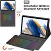 EHLCYS Keyboard Case for Xiaomi Redmi Pad SE 8.7 Inch 2024, Magnetic Detachable Wireless Bluetooth 7 Colors Backlit Keyboard, Ultra-Thin Lightweight Stand Case with Mouse,Purple view 2