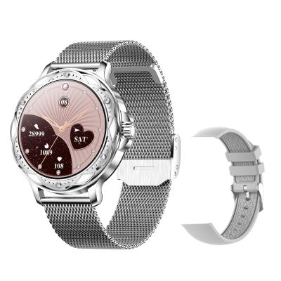 AOTULIGHT Smart Watch for Women, Bluetooth Smartwatches for iPhone Android iOS IP68 Waterproof Ladies Fitness Activity Tracker with Blood Pressure/Heart Rate/Sleep Monitor/Messages (Silver)