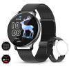 AOTULIGHT Smart Watch for Women,Elegant&High-end Stainless Steel IP68 Waterproof Smartwatch Fitness Tracker with Heart Rate Sleep Monitoring Calories Activity Tracker (Black) view 1