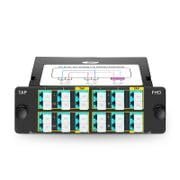 FHD Fiber TAP Cassette, OM4, 8 x LC Duplex Live Ports, 4 x LC Duplex TAP Ports, 50/50 Split Ratio | Real-time Monitoring
