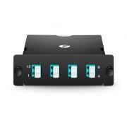 FHD MTP (Male) to LC Cassette, OM4, 8 Fibers, Universal, with Type B Trunk (Female) | 32F in 1U FHD