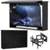 GDLF Outdoor TV Enclosure, 55-Inch Solid Wood Weatherproof TV Cover with Premium Dual-Arm Mount (Fits 44-55 inch), Black view 1