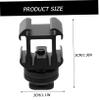 HOMOCONO 2sets Hot Shoe Bases for Video Camera Accessories Triple Head Design for Microphones Lights and Flash and Lightweight Photography Connectors view 3