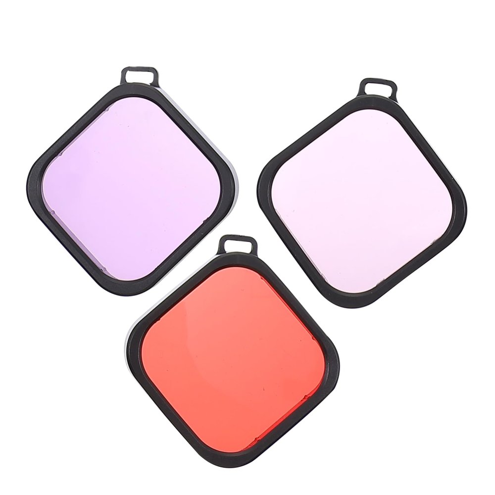 HOMOCONO 3pcs Underwater Lens Dive Filters for Scuba Diving Color for Freshwater Tropical Seawater Photography