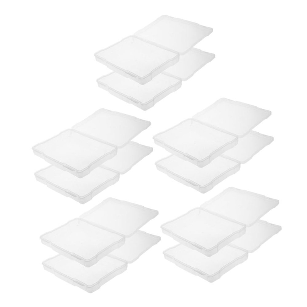10 Pcs Boxes Pp Photo Organizer Case Crafts Storage Boxes for Picture Photo Storage Containers White Picture Organizer Case
