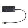 HOMSFOU Port USB Hub Overvoltage Overcurrent Protection USB Splitter for Laptop Phone Pc Compatible view 1