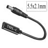 100W PD USB-C to 5.5x2.1mmAdapter Cable, Male to DC Female 12V 19V 20V Adapter, DC 5.5x2.1mm Adapter to USB C Adapter made for Solar Panel, Motorhome, Portable Power Station, RVs, Solar Generator view 2