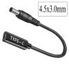 100W USB-C PD to 19.5V DC 4.5x3.0mm Adapter 5a Cable, Male to DC Female 12V 19V 20V Adapter, USB C to DC Adapter 4.5 x 3.0mm Adapter Made for Dell Inspiron Vostro Laptop Series view 2