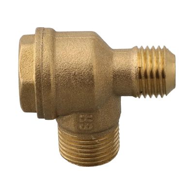 POWTAXBJGD 1PC Male Thread Check Valve Connector with 2-Port Brass for Air Compressor Parts Accessory 20mm/16mm/14mm(16x14mm)