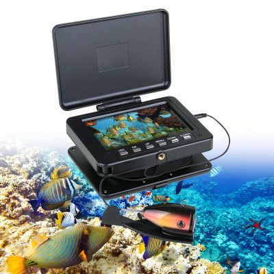 2024 Upgrade HD 1080P Underwater Fishing Camera 5",(NO Need Learn ) Ice Fishing Camera with Horizontal Base,USB Charging,IR & LED For Dark,Portable Ice Fishing Fish Finder for Ice Fishing(Size:30M)