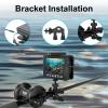 2024 Upgrade HD 1080P Underwater Fishing Camera 5",(NO Need Learn ) Ice Fishing Camera with Horizontal Base,USB Charging,IR & LED For Dark,Portable Ice Fishing Fish Finder for Ice Fishing(Size:30M) view 4