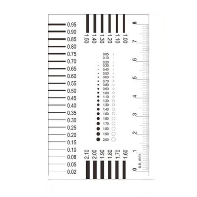 JOEBO Microscope Kit Measuring Pass Transparent Film Ruler Stain Crack Contrast Ruler Microscope Lens Adapters(90x55mm-3)