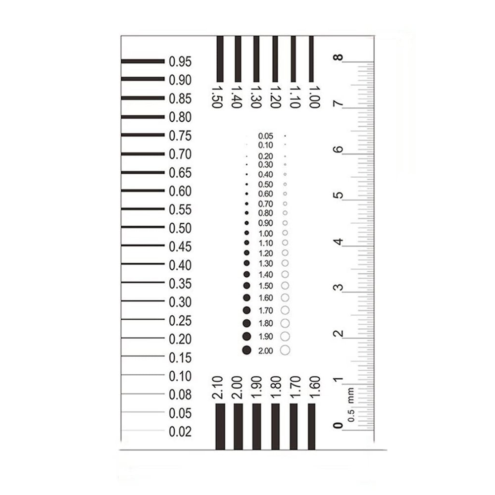 JOEBO Microscope Kit Measuring Pass Transparent Film Ruler Stain Crack Contrast Ruler Microscope Lens Adapters(90x55mm-3)