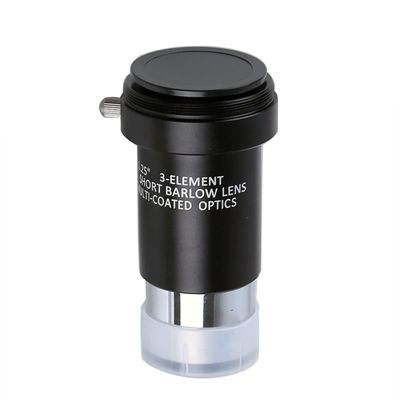 1.25inch 3X Lens Aluminum Alloy W/ M42x0.75 Camera Thread for Astronomical Telescope