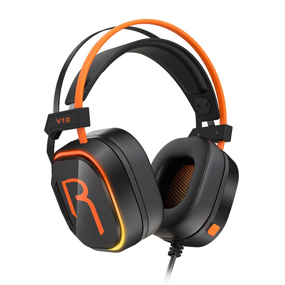 Ubxvamm Gaming Headsets Corded Over Ear Headphones with 50MM Driver Ergonomic Earphones Protein Leather Earmuffs for PC Game
