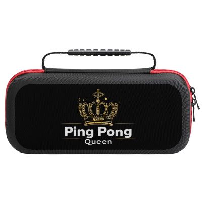 Ping Pong Queen Carry Case Gaming Case Portable Travel Hard Protective Case Compatible with Nintendo Switch
