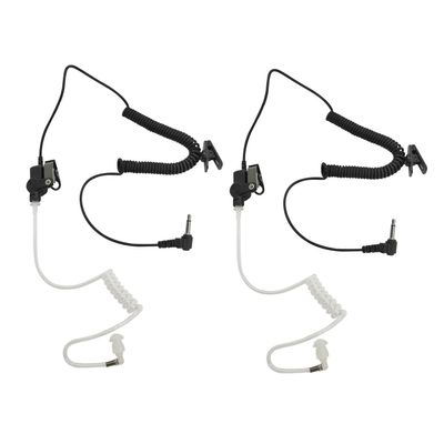(2 Packs) 2.5mm Listen Only Earpiece for Harris Police Radio XG25 XG75 P7300, Acoustic Tube Ear Piece Headset for Remote Speaker Mics 2 Way Radio FBI Security Surveillance Walkie Talkie