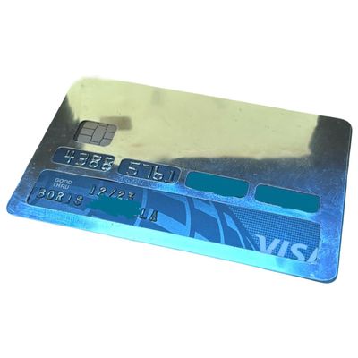 Facepiece Guards Mirror Sticker for Your Credit Card. 4 Count. EDC Mirror Debit Card Decal.
