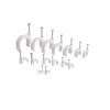 Nail in Cable Clips, 100pcs 4mm to 50mm Round Cable Steel Nail Line Card Square Cable Clips Trough Wire Fixing Wire Retainer(Round 25mm 100PCS) view 1