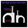 Nail in Cable Clips, 100pcs 4mm to 50mm Round Cable Steel Nail Line Card Square Cable Clips Trough Wire Fixing Wire Retainer(Round 25mm 100PCS) view 2