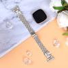 YouthRun Bling Love Clover Bands For Women Compatible With Versa 4/Versa 3/Sense 2/Sense Stainless Steel Adjustable Replacement Strap. view 4
