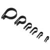 200pcs Black, White Nylon Plastic P Clips Fasteners Assorted Box Kit for Cable Conduit, High Tensile Strength, (Black) view 4